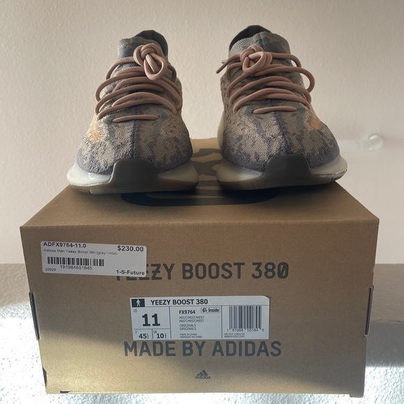 Adidas Yeezy Boost 380 Mist Non-Reflective SZ 11 - Picture 5 of 11